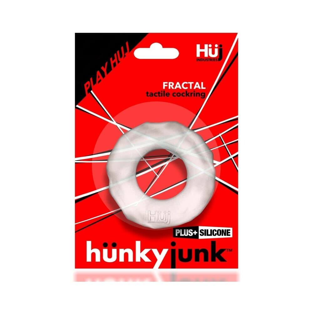 Hunkyjunk Fractal Tactile Cockring Clear Ice