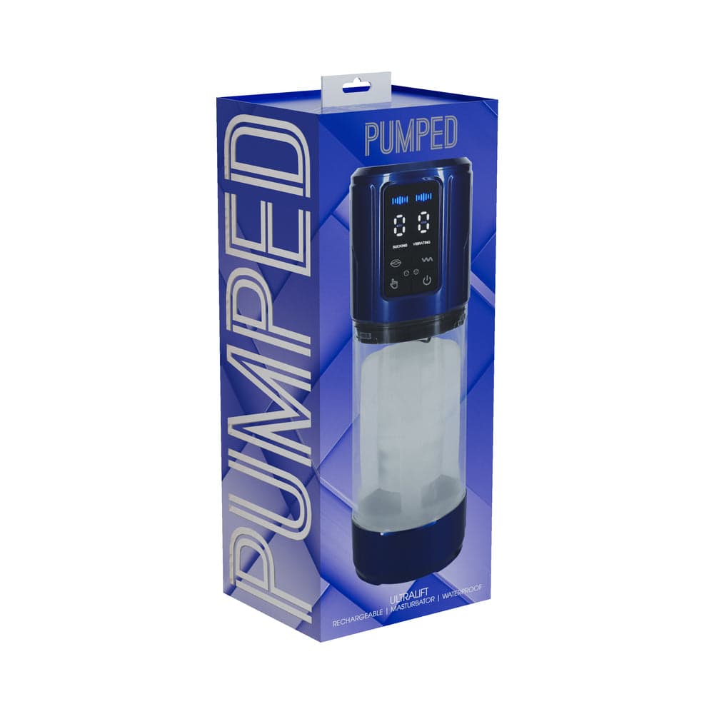 PUMPED UltraLift Automatic Masturbator Waterproof Metallic Blue