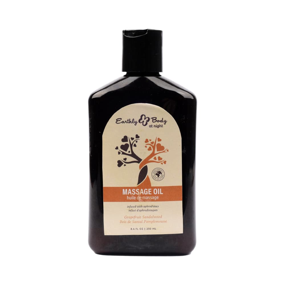 Earthly Body At Night Aphrodisiac Massage Oil Grapefruit Sandalwood 8.4 oz.