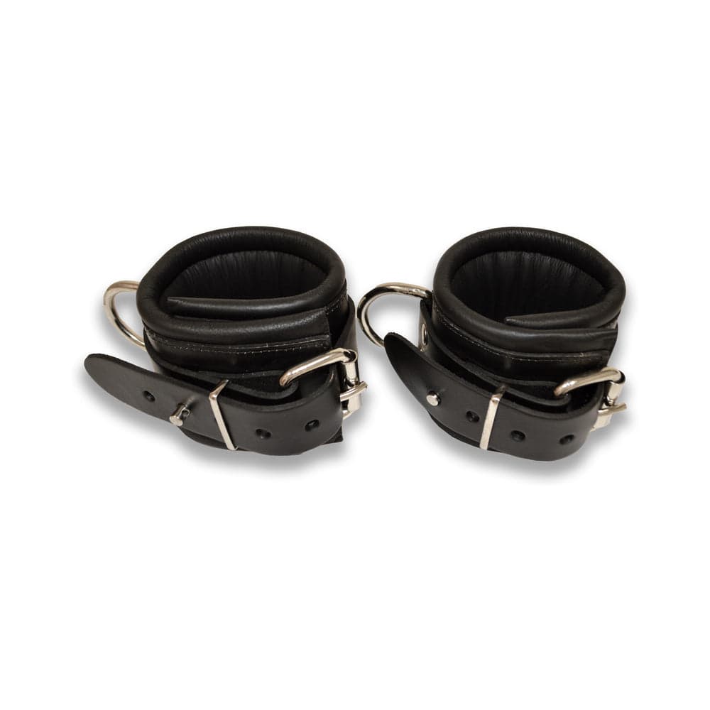 Prowler RED Leather Lockable Wrist Restraints L/XL