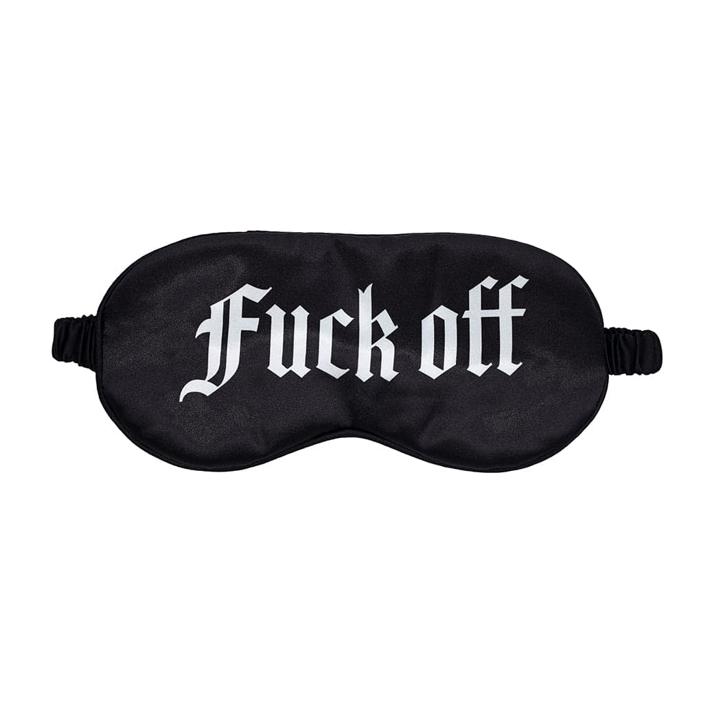 Ouch! Fuck Off Printed Mask Satin Black