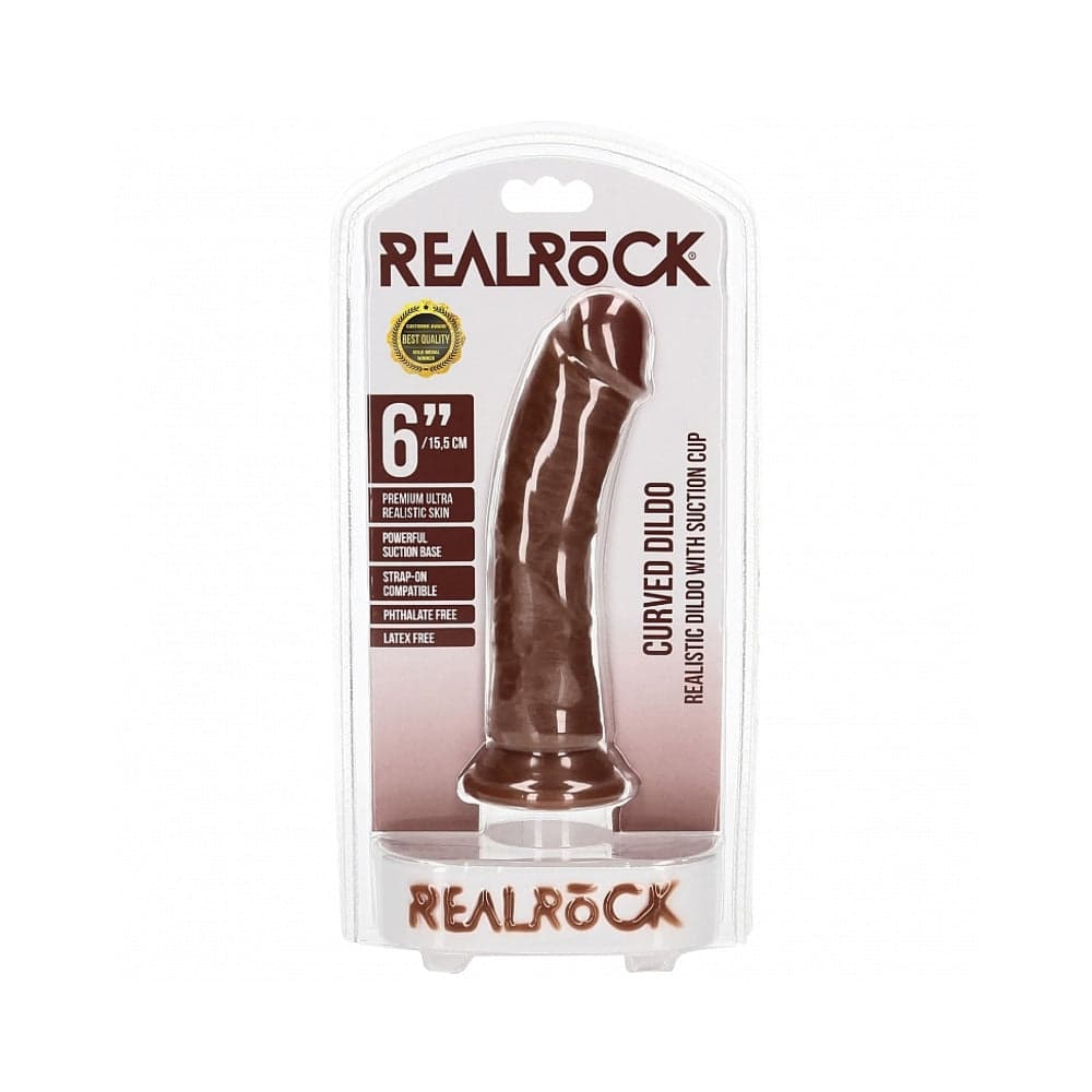 RealRock 6 in. Cock Curved Brown