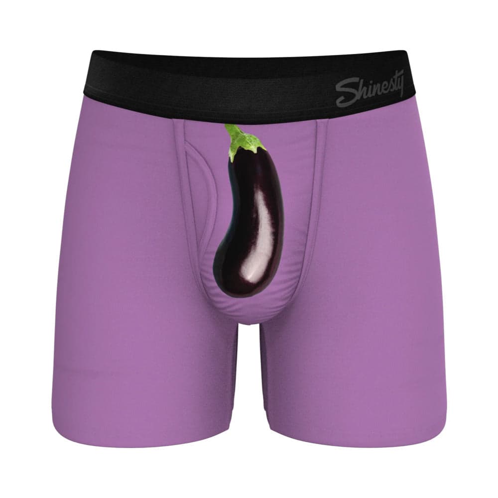 Shinesty The Double Entendre Eggplant Ball Hammock Pouch Underwear with Fly 2XL