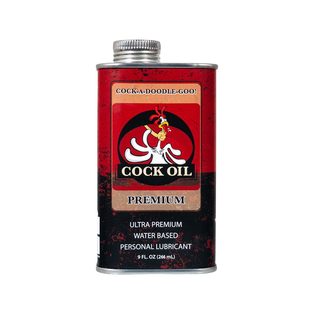 Cock Oil Water-Based Lubricant Metal Can with Inner Plastic Liner 9 oz.