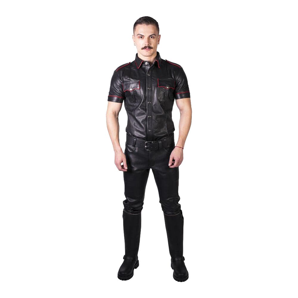 Prowler RED Leather Jeans Black 35 in.