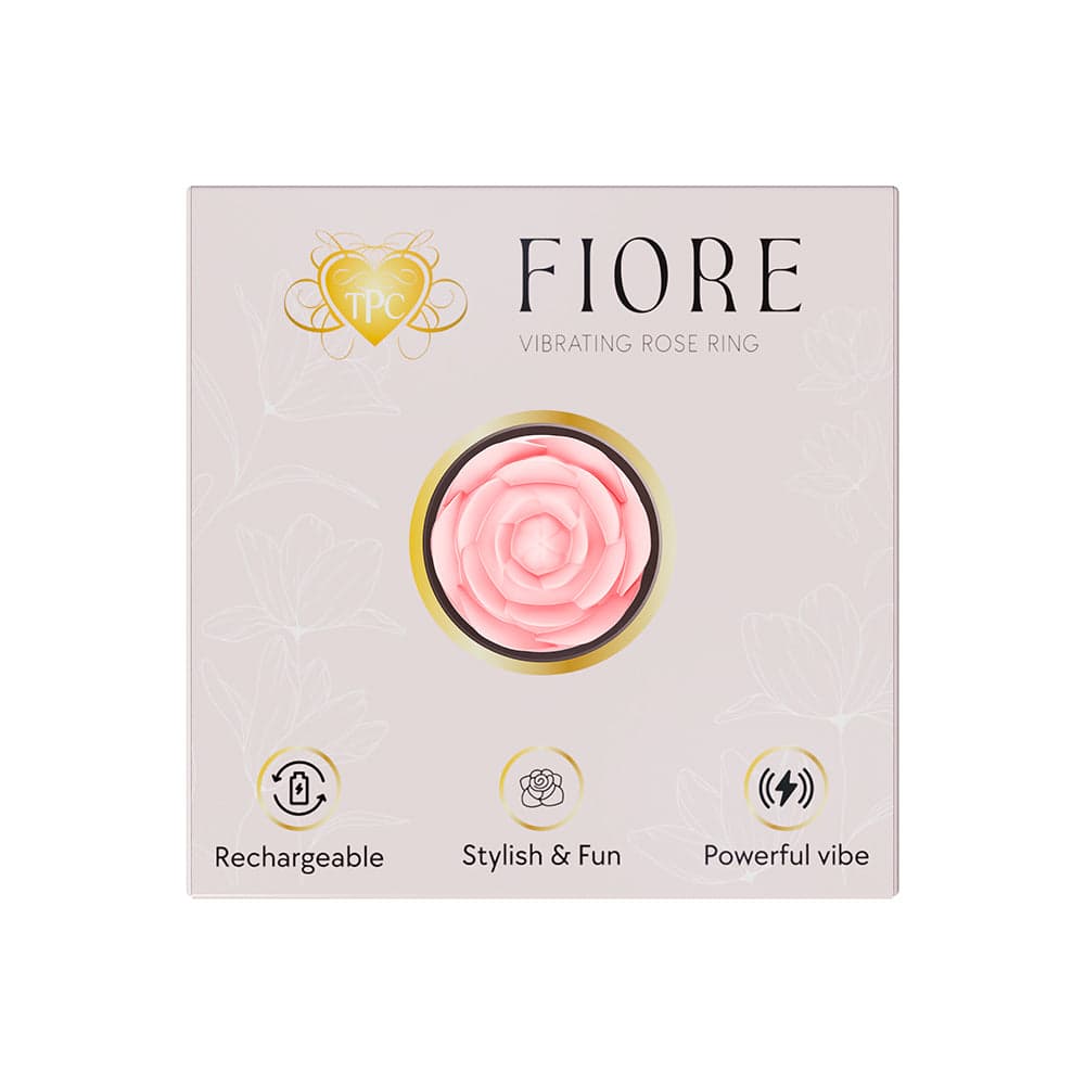The Pleasure Company Fiore Rose Ring Vibrator Pink