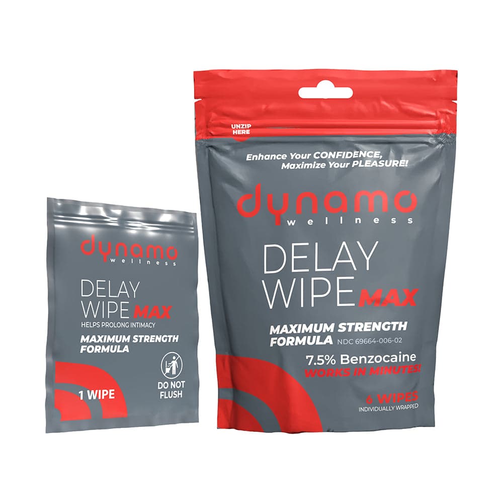 Dynamo Wellness Maximum Strength Delay Wipe 7.5% - 6-Pack