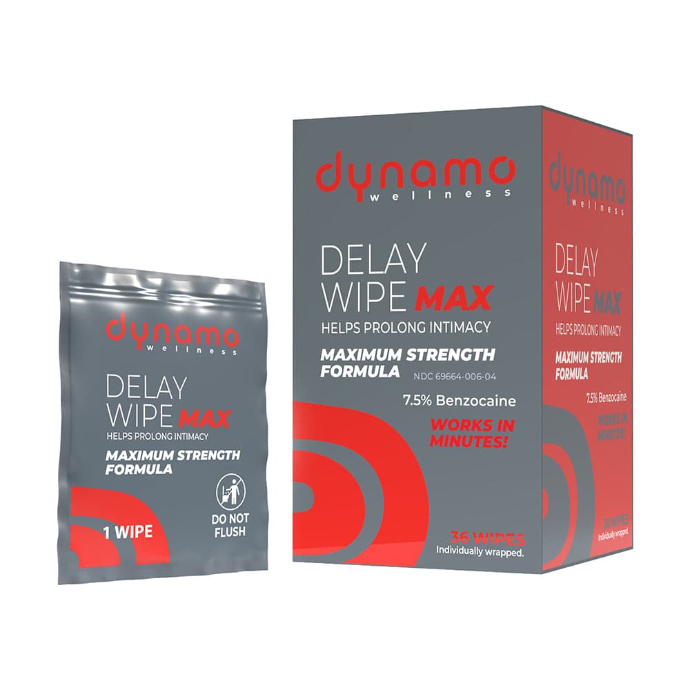 Dynamo Wellness Maximum Strength Delay Wipe 7.5% - 36-Pack