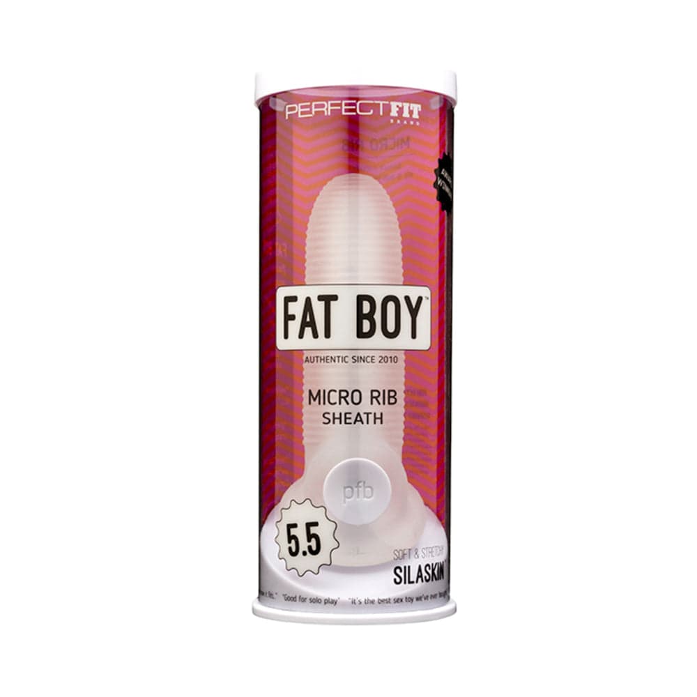 Perfect Fit Fat Boy Micro Ribbed Sheath 5.5 in. Clear