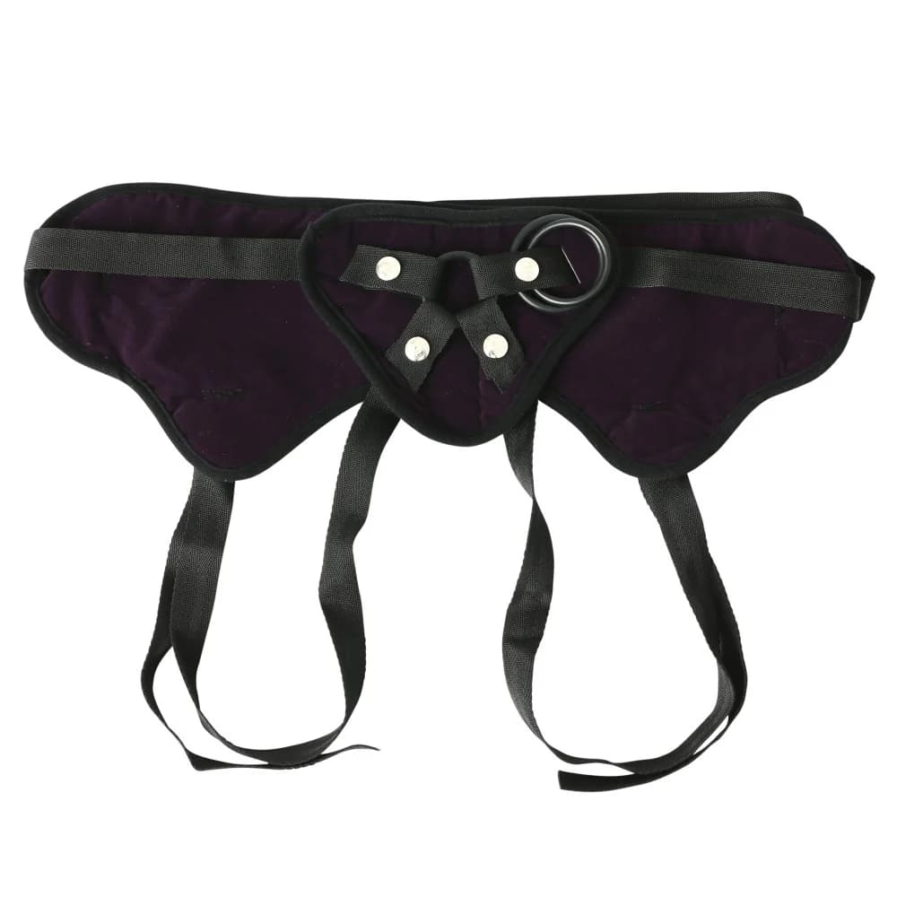 Sportsheets Plus Size Plush Adjustable Strap-On Harness Purple thumbnail