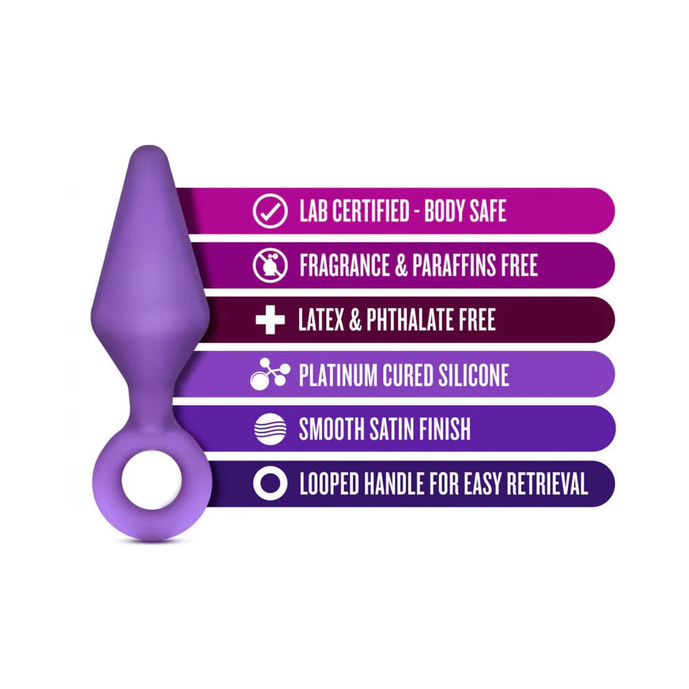 Luxe Candy Rimmer Medium Silicone Anal Plug Purple thumbnail