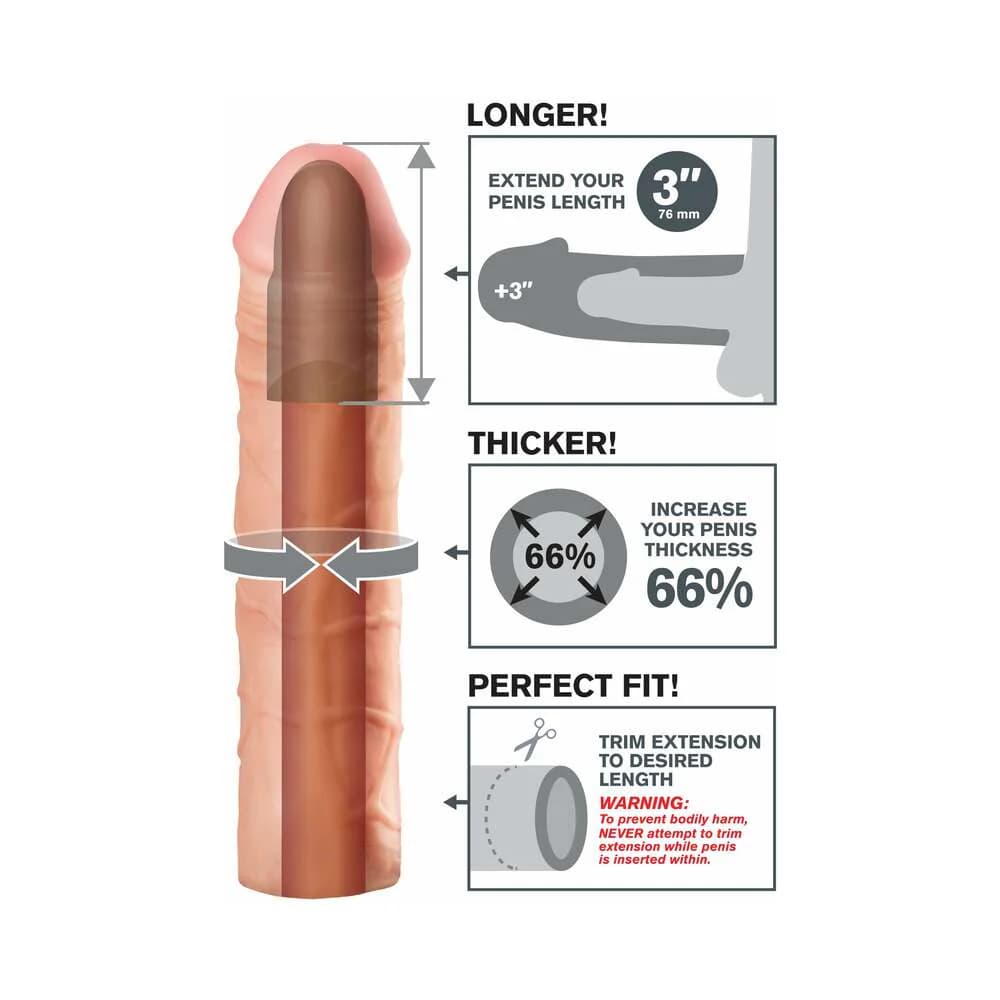 Fantasy X-tensions Mega 3 in. Extension Beige thumbnail