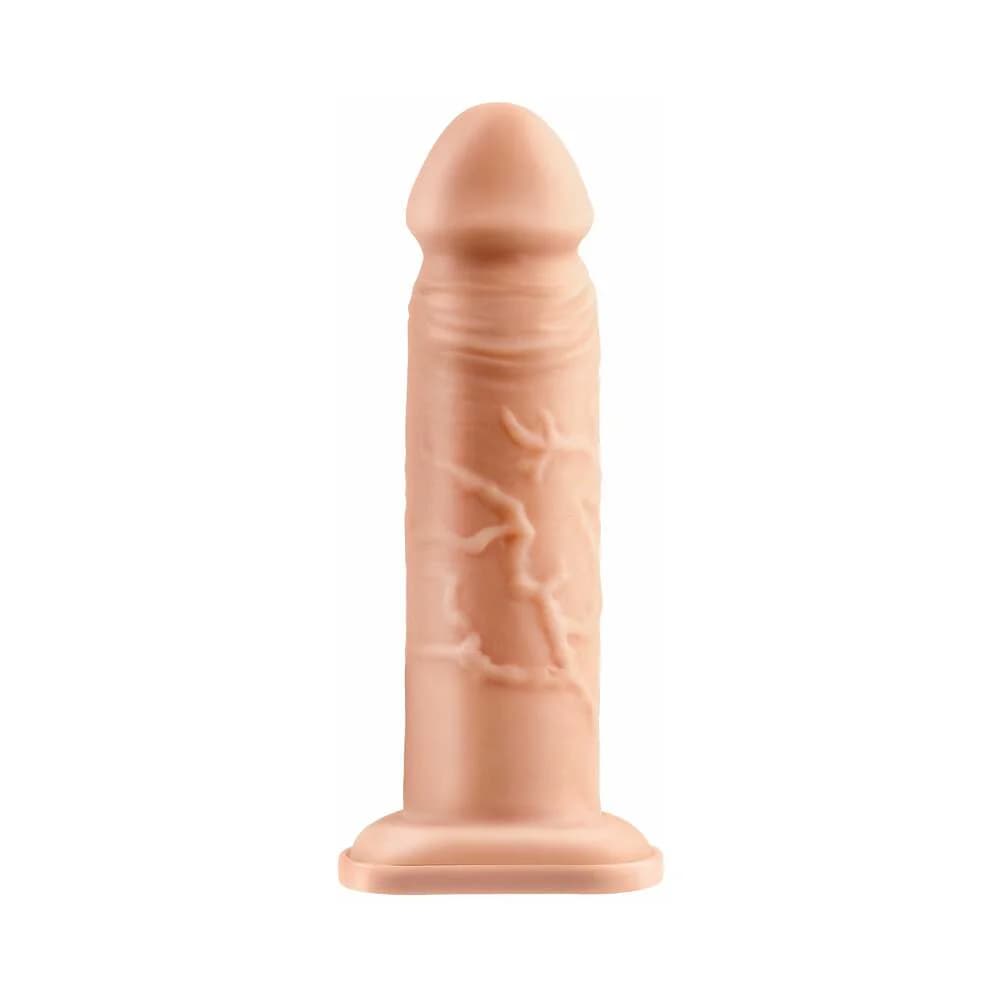 Fantasy X-tensions 8 in. Silicone Hollow Extension With Adjustable Straps Beige thumbnail
