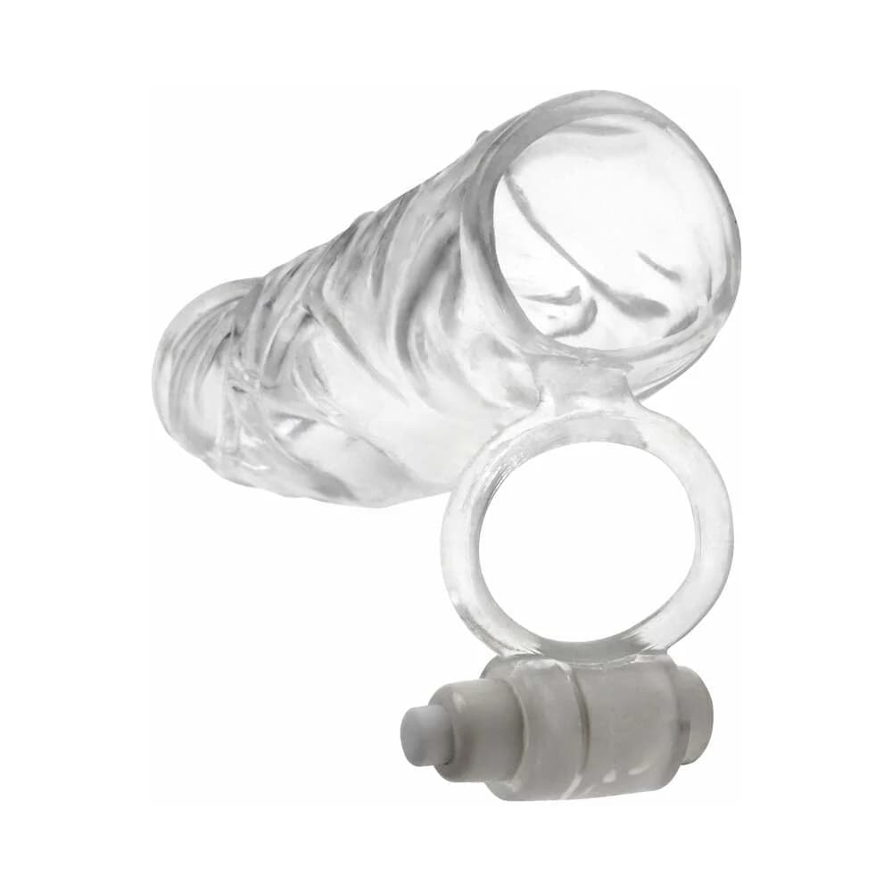 Fantasy X-tensions Vibrating Super Sleeve 1 in. Extension With Ball Strap Clear thumbnail