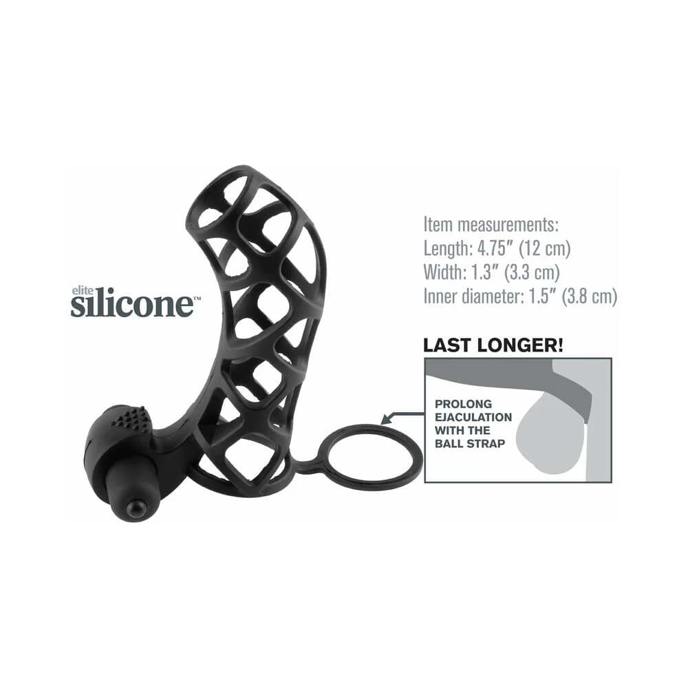 Fantasy X-tensions Vibrating Extreme Silicone Power Cage Black thumbnail