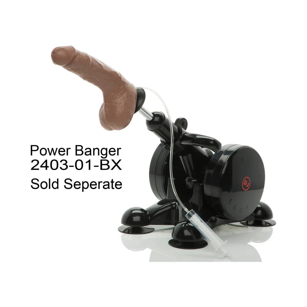 Bust It Squirting Realistic Cock Brown w/1oz Nut Butter thumbnail