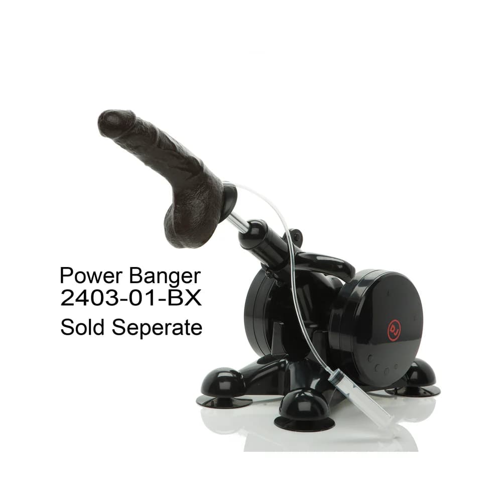 Bust It Squirting Realistic Cock Black w/1oz Nut Butter thumbnail