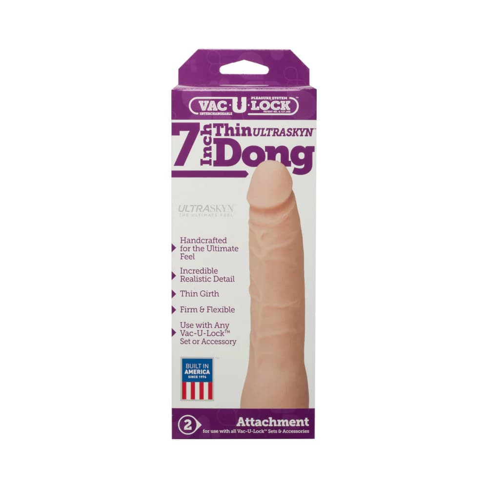 Vac-U-Lock- 7-Inch Thin Dong - ULTRASKYN White thumbnail