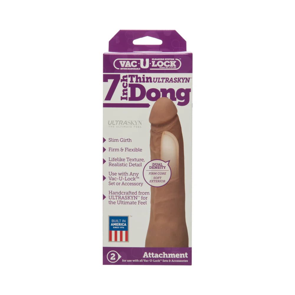 Vac-U-Lock - 7-Inch Thin Dong - ULTRASKYN Brown thumbnail