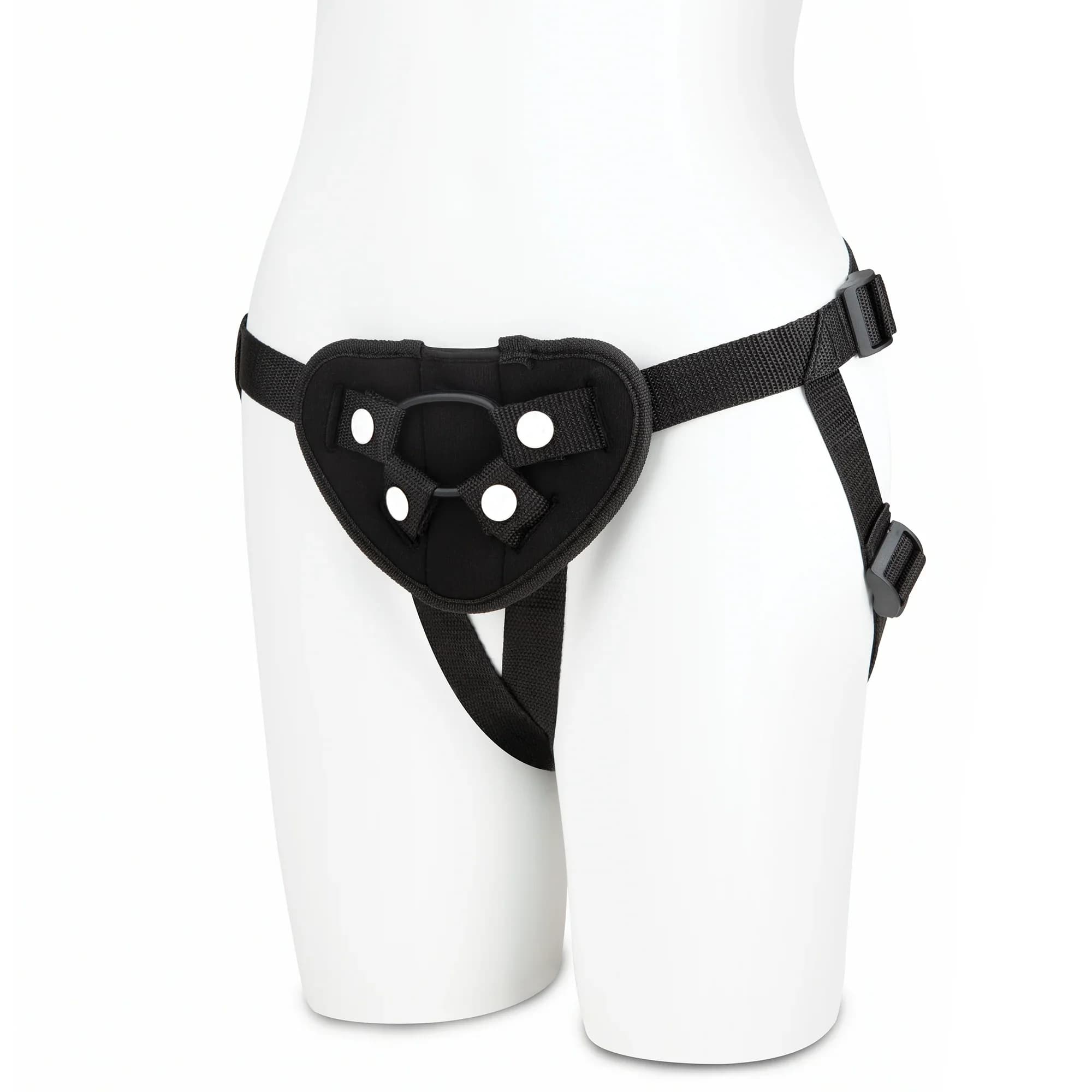Lux Fetish Neoprene Strap-On Harness Black thumbnail