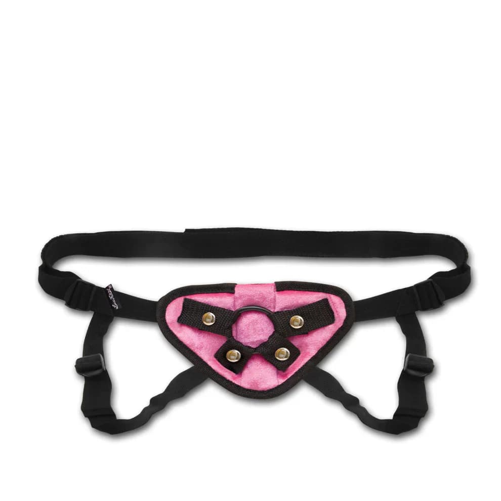 Lux Fetish Neoprene Strap-On Harness Pink thumbnail