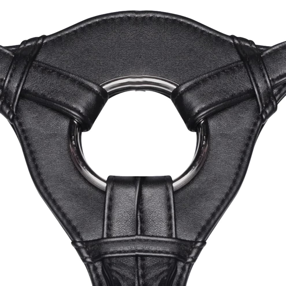 Lux Fetish Patent Leather Strap-On Harness Black thumbnail