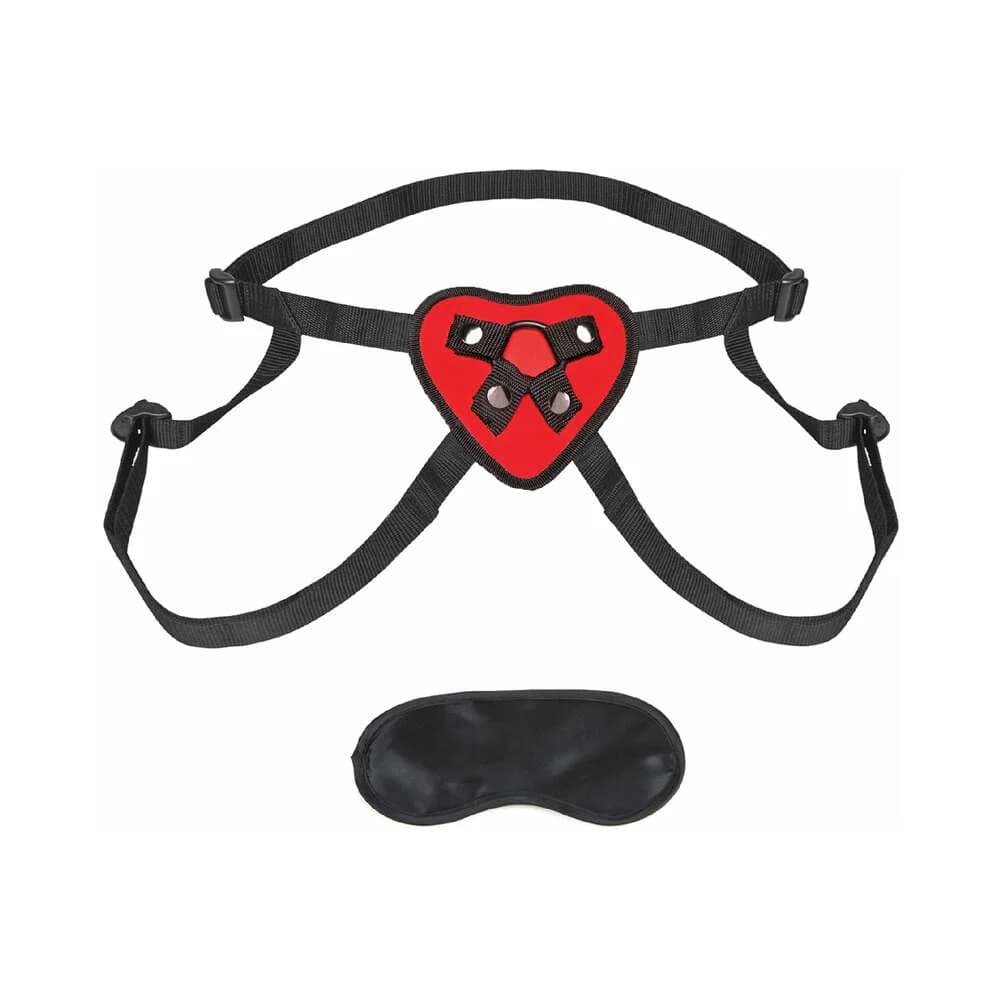 Lux Fetish Red Heart Strap-On Harness thumbnail