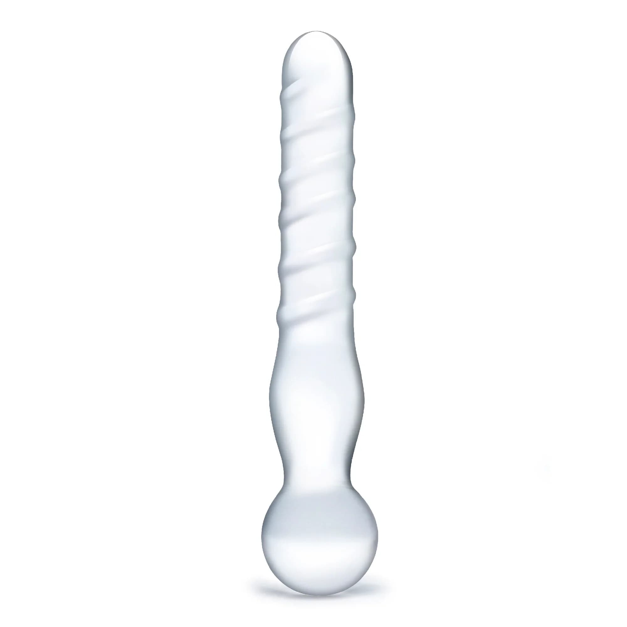 Glas 8 in. Joystick Clear Glass Dildo thumbnail