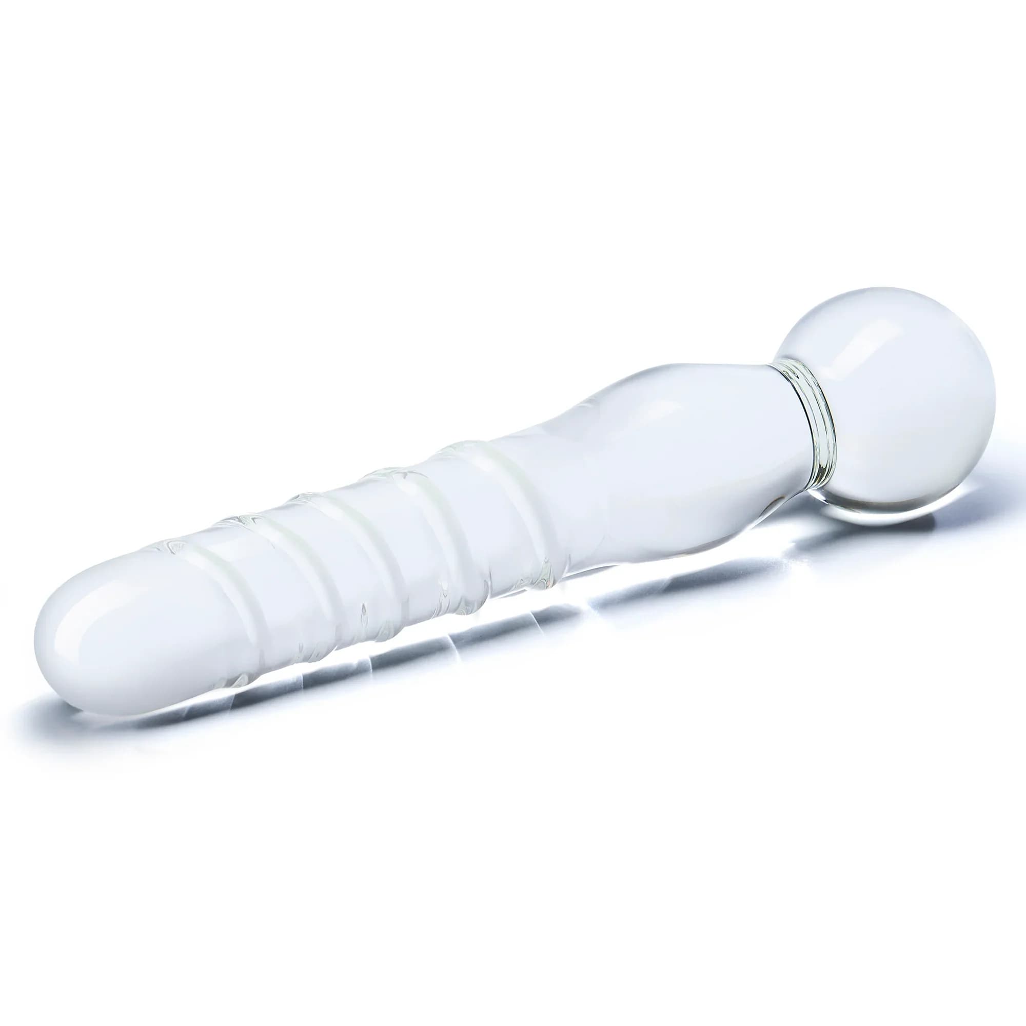 Glas 8 in. Joystick Clear Glass Dildo thumbnail