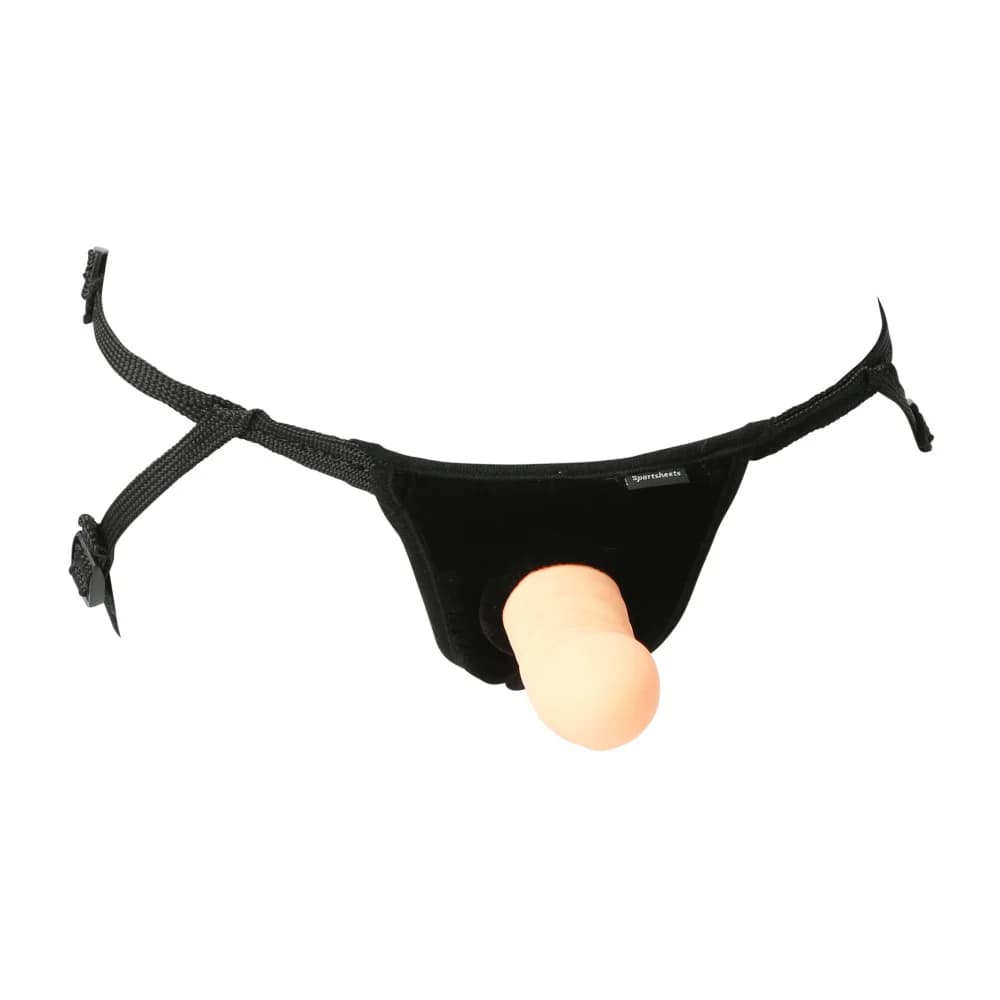 Sportsheets Everlaster Wishbone 6.5 in. Hollow Dildo with Adjustable Strap-On Harness thumbnail