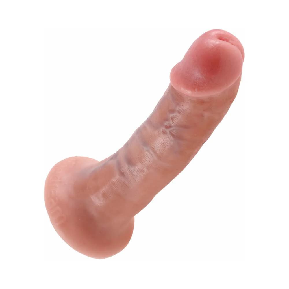 King Cock 6 in. Cock Realistic Dildo With Suction Cup Beige thumbnail