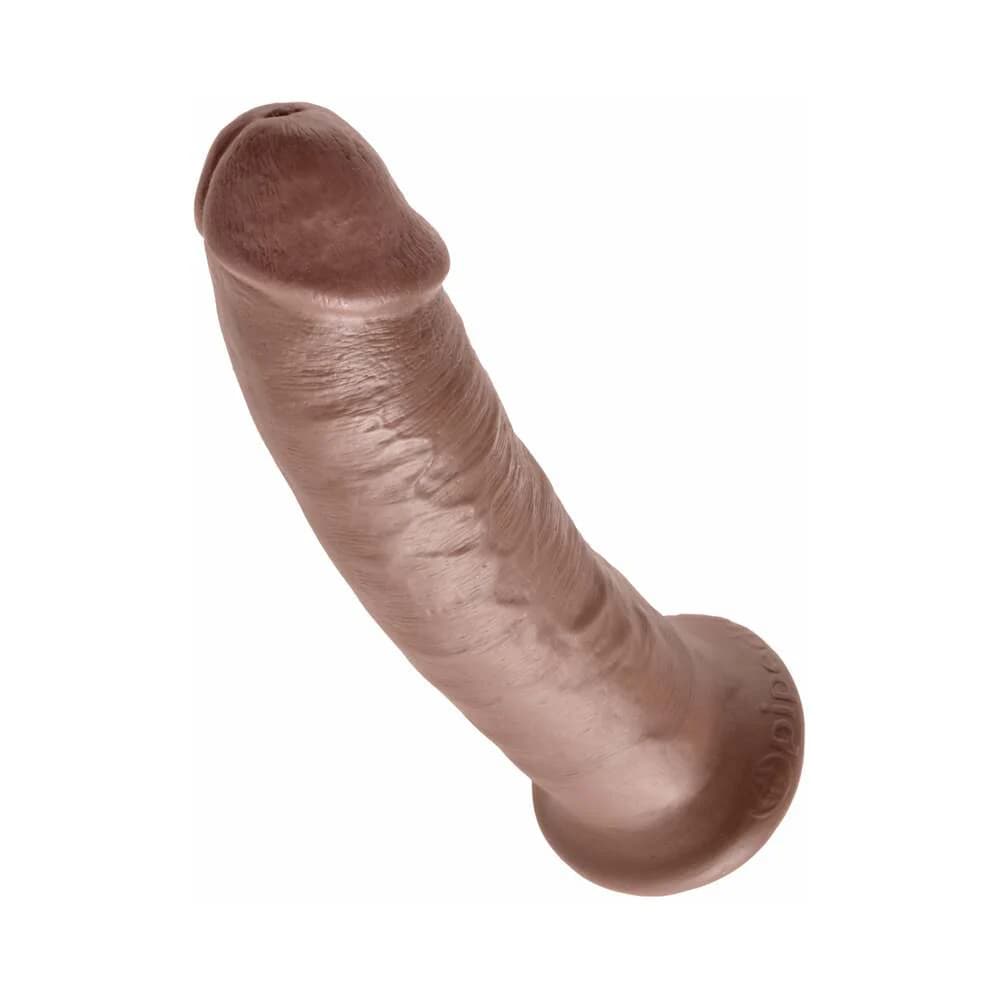 King Cock 9 in. Cock Realistic Dildo With Suction Cup Brown thumbnail