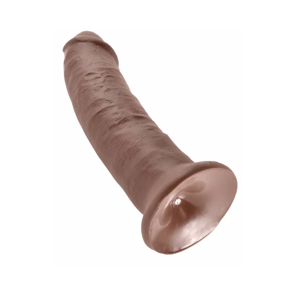 King Cock 9 in. Cock Realistic Dildo With Suction Cup Brown thumbnail