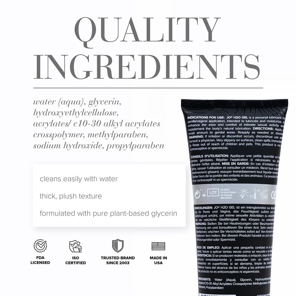 JO H2O Gel Water-Based Personal Lubricant 8 oz. thumbnail