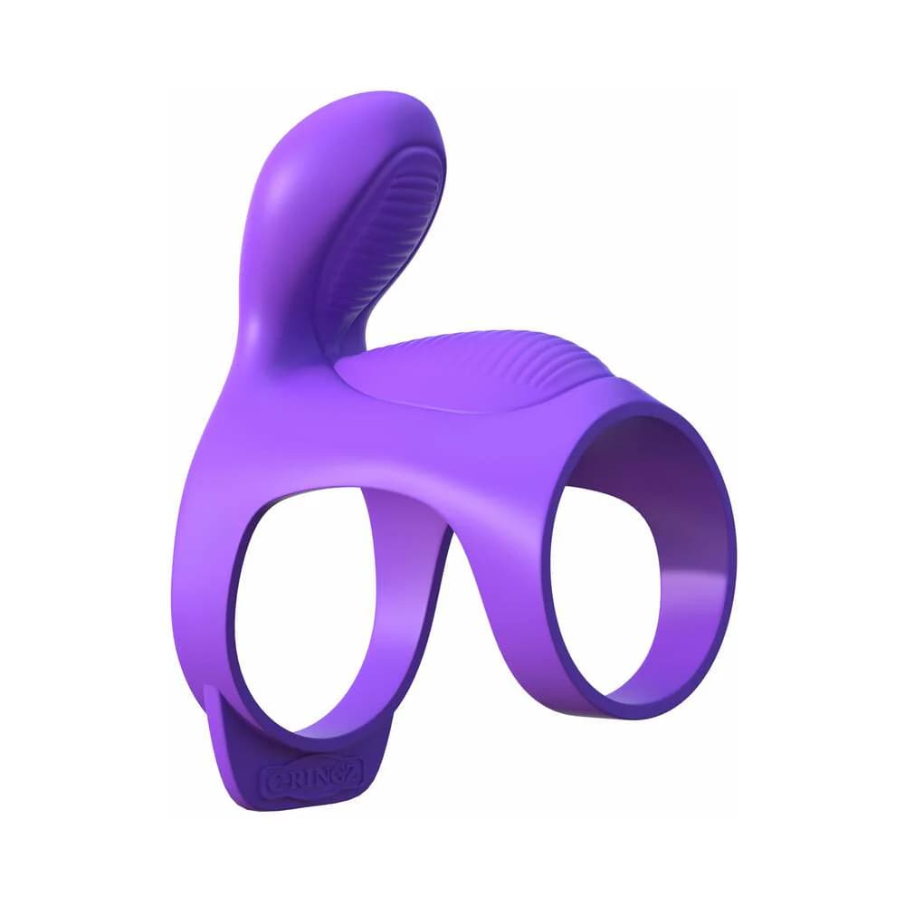 Fantasy C-Ringz Ultimate Couples Cage Vibrating Cock Sheath Purple thumbnail
