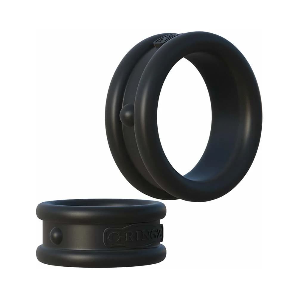Fantasy C-Ringz Max-Width Silicone Rings 2-Piece Set Black thumbnail