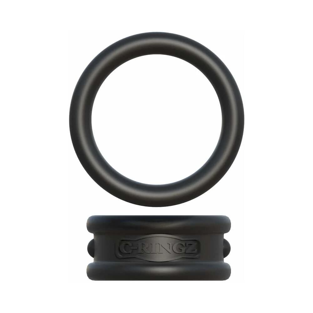 Fantasy C-Ringz Max-Width Silicone Rings 2-Piece Set Black thumbnail