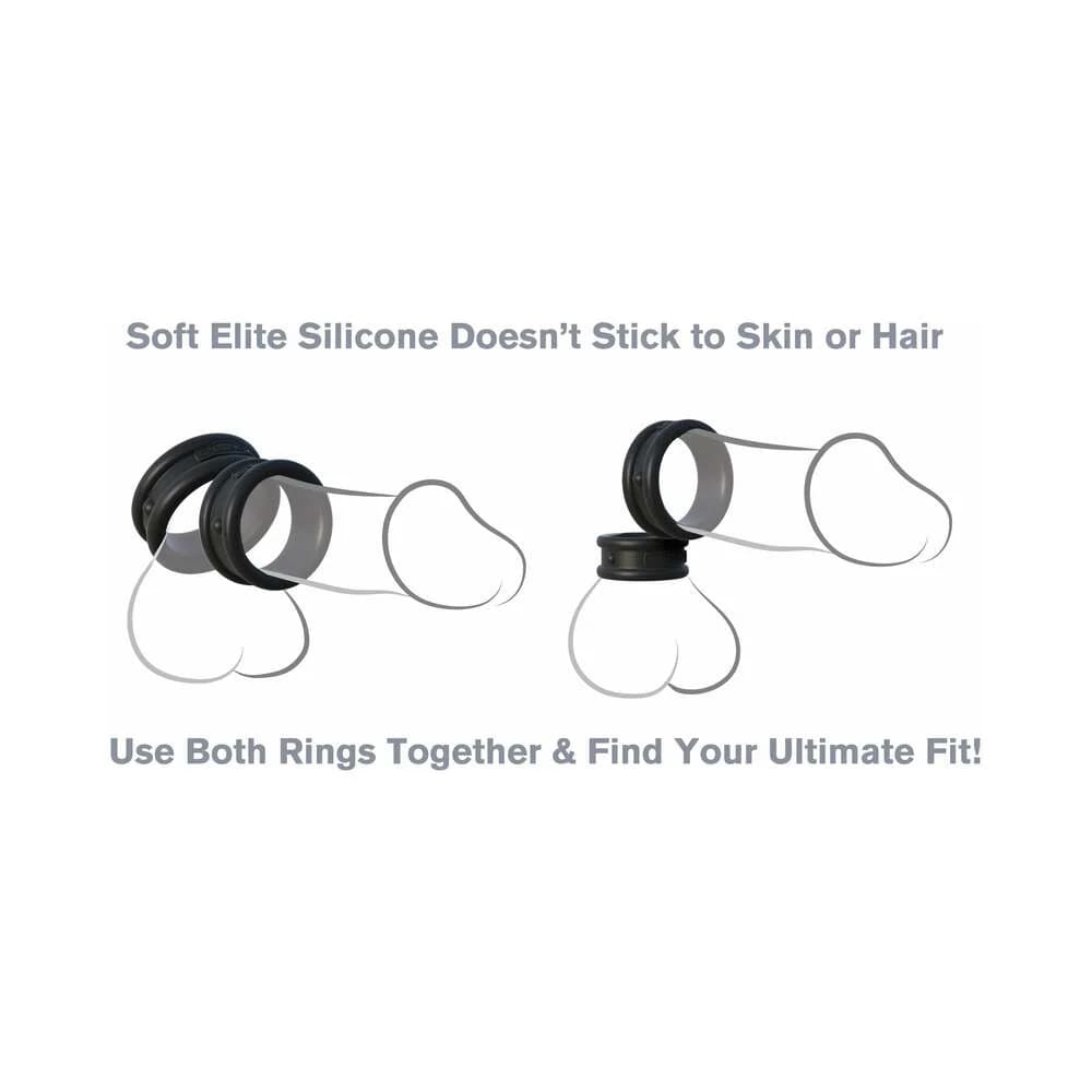 Fantasy C-Ringz Max-Width Silicone Rings 2-Piece Set Black thumbnail