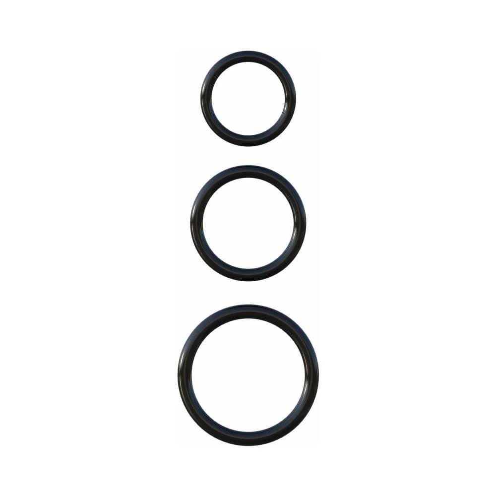 Fantasy C-Ringz Silicone 3-Ring Stamina Set Black thumbnail