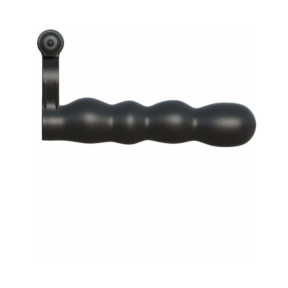Fantasy C-Ringz Posable Partner Double Penetrator Vibrating Cockring Black thumbnail