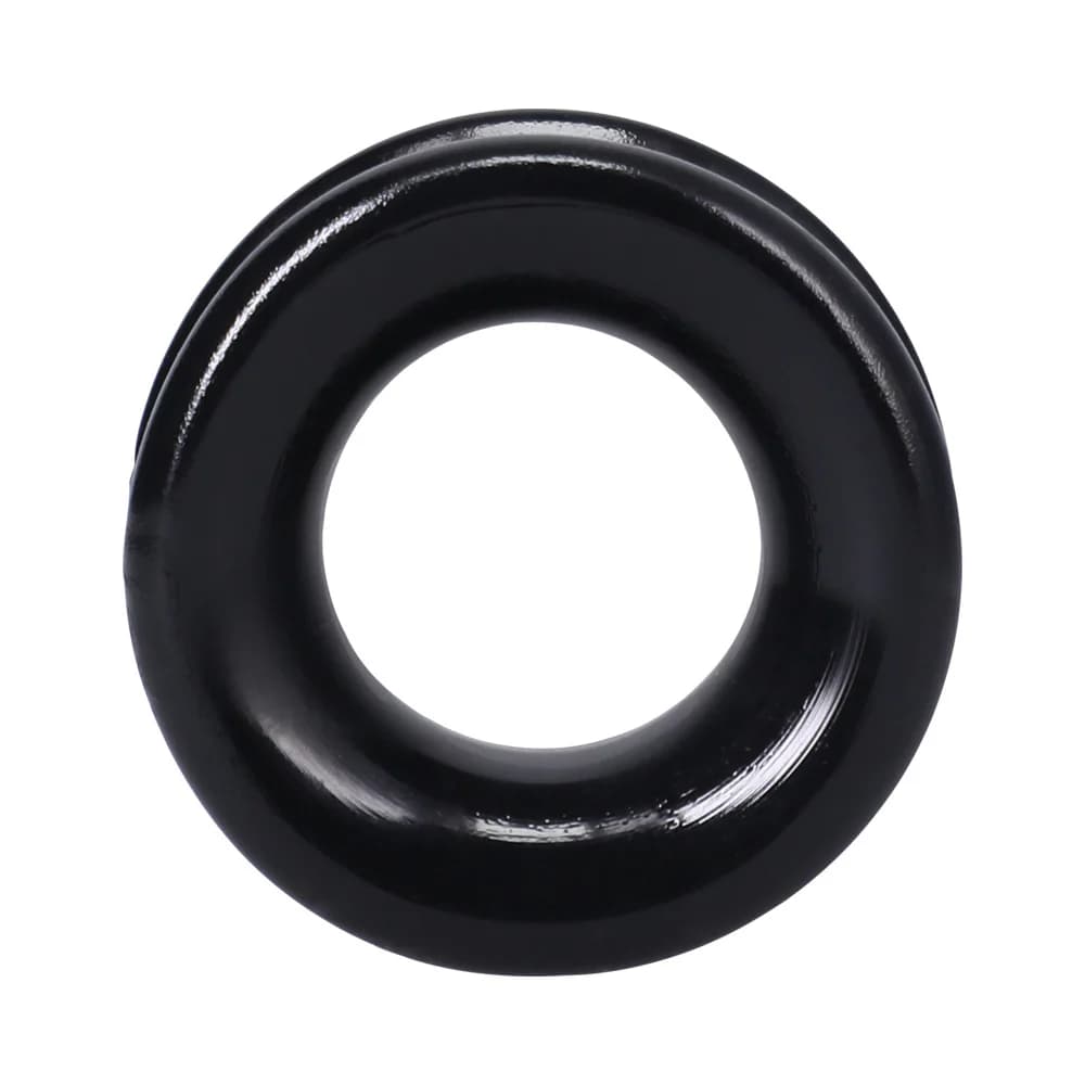 Rock Solid Convex Black C Ring in a Clamshell thumbnail