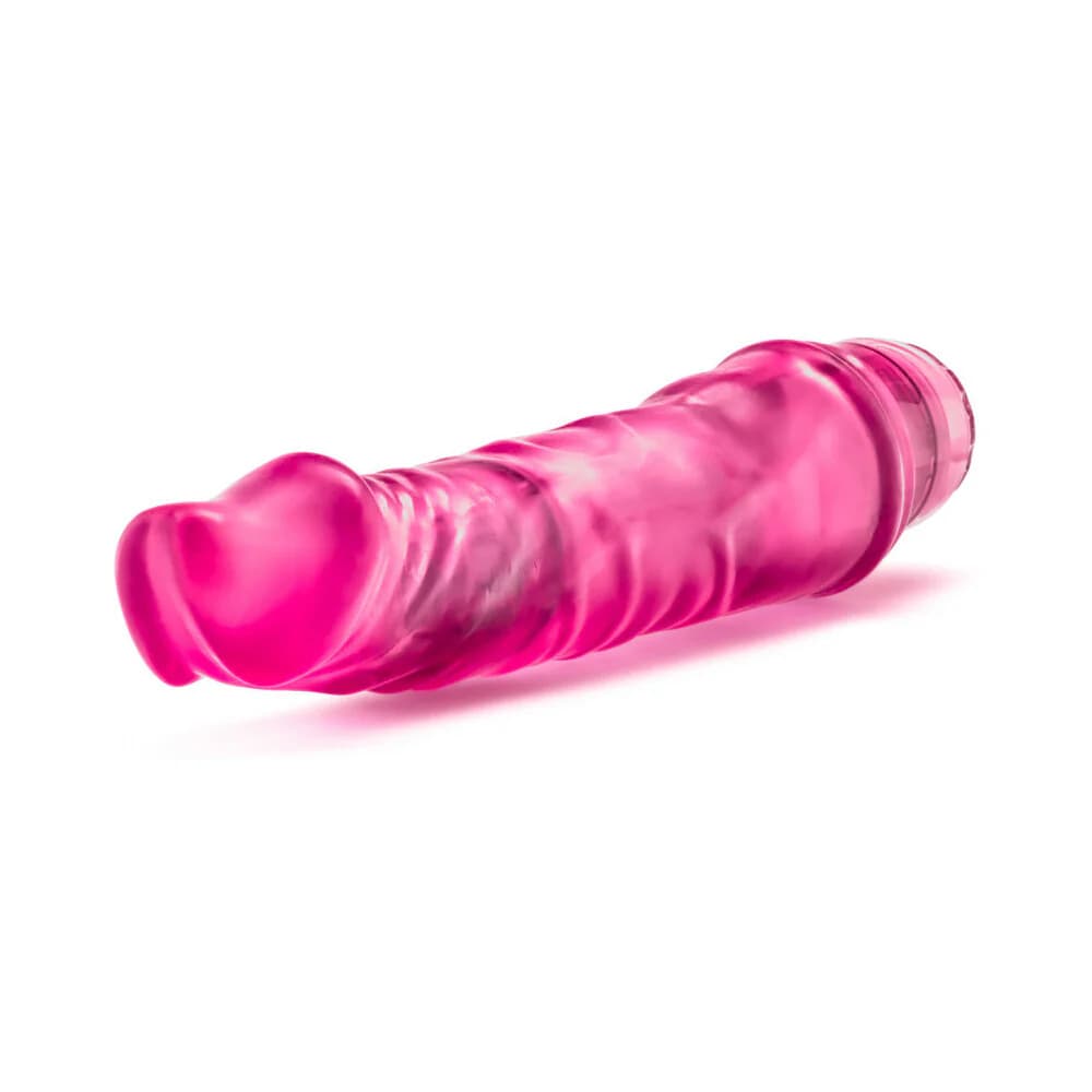 B Yours Vibe 6 Realistic 9.25 in. Vibrating Dildo Pink thumbnail