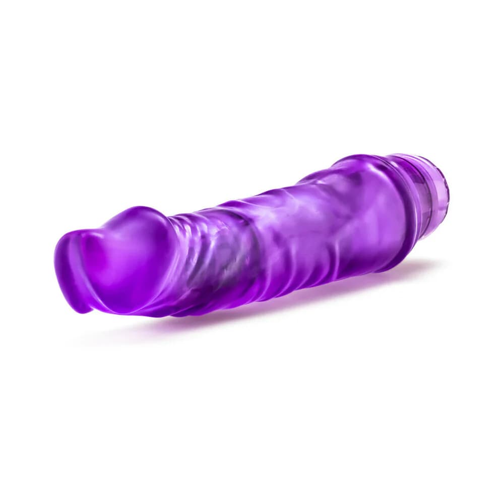 B Yours Vibe 6 Realistic 9.25 in. Vibrating Dildo Purple thumbnail