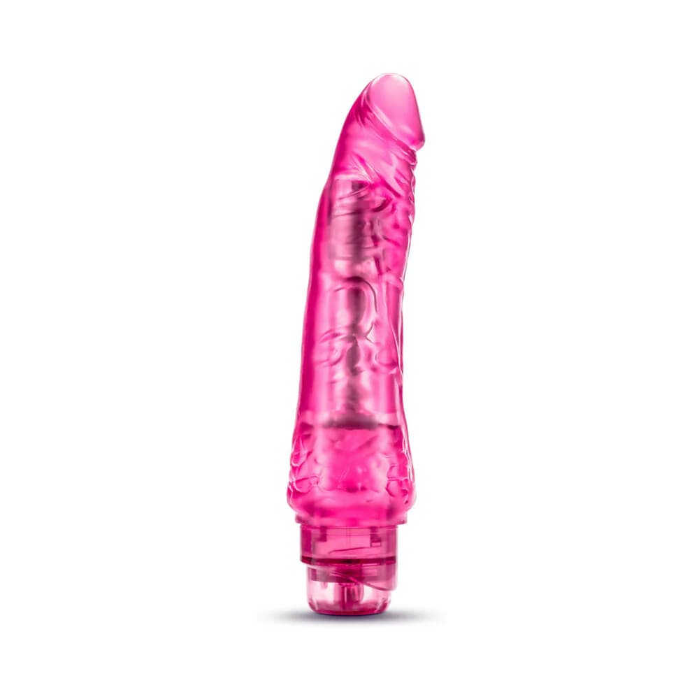 B Yours Vibe 7 Realistic 8.75 in. Vibrating Dildo Pink thumbnail