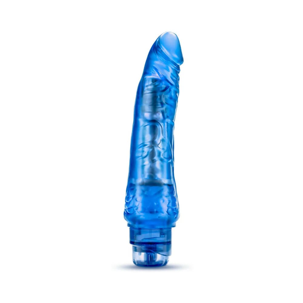 B Yours Vibe 7 Realistic 8.75 in. Vibrating Dildo Blue thumbnail