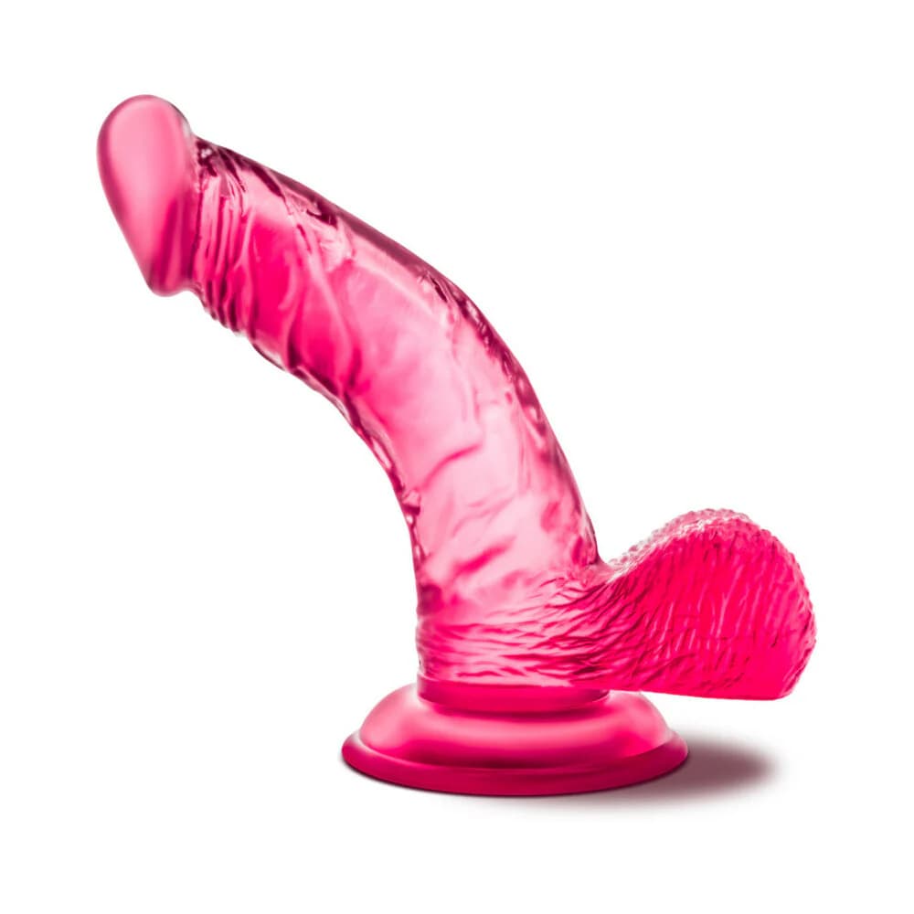 B Yours Sweet 'n Hard 8 Realistic 6.5 in. Dildo with Balls Pink thumbnail