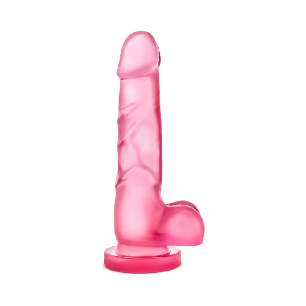 B Yours Sweet 'n Hard 4 Realistic 7 in. Dildo with Balls Pink thumbnail