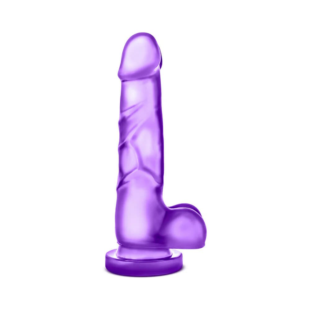 B Yours Sweet 'n Hard 4 Realistic 7 in. Dildo with Balls Purple thumbnail