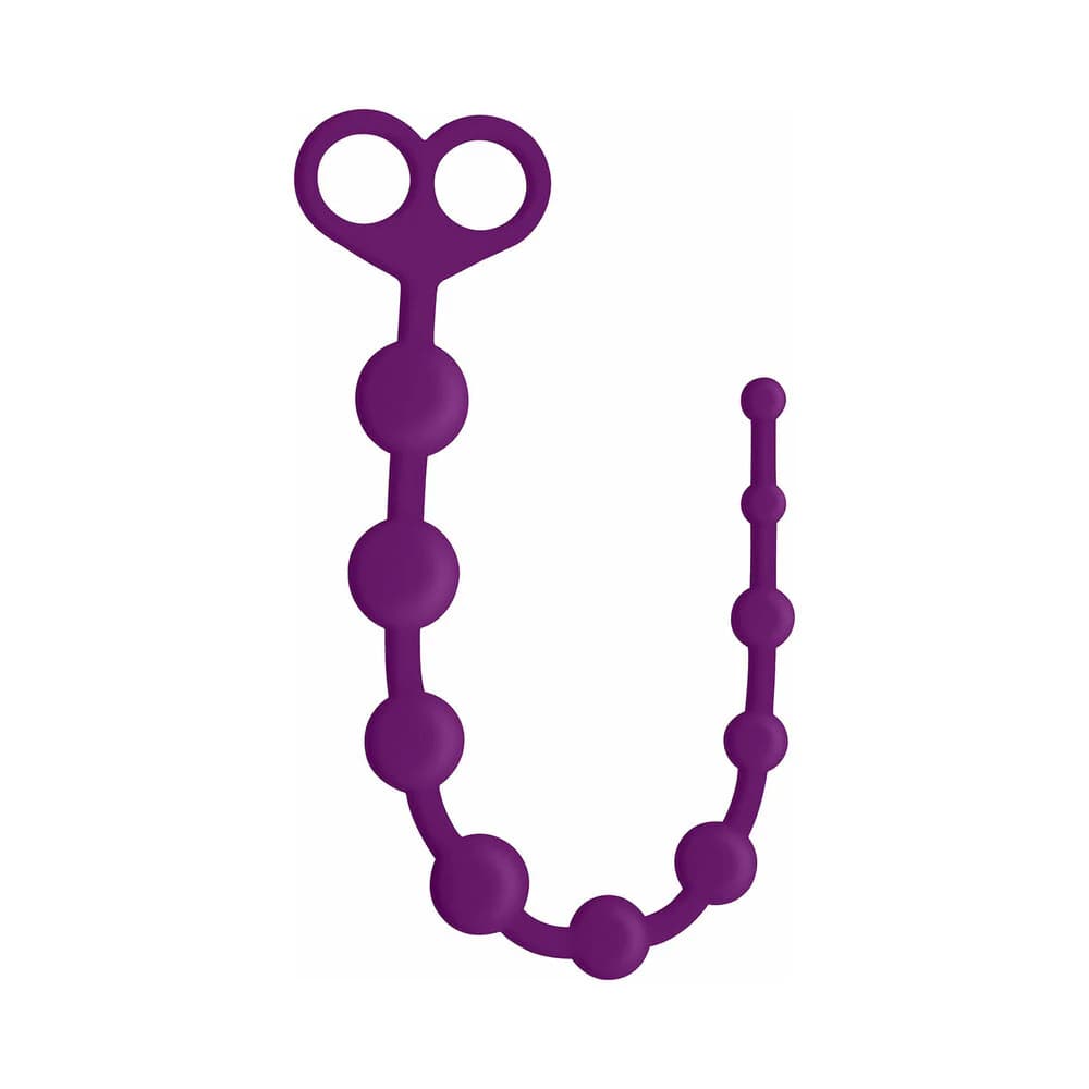 Curve Toys Gossip Perfect 10 Silicone Anal Beads Violet thumbnail