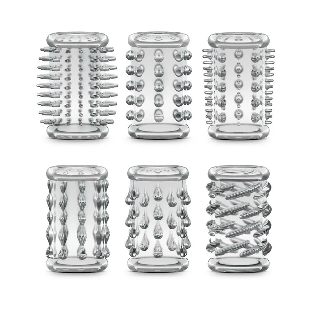 Stay Hard 6-Piece Cock Sleeve Kit Clear thumbnail